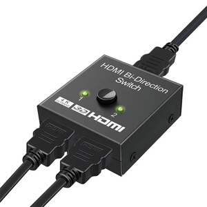 HDTV <strong>Splitter</strong> 4K HDTV Switch, <strong>1</strong> x <strong>2</strong> HDTV <strong>Switcher</strong> Bidirectional <strong>2</strong> <strong>Inputs</strong> <strong>1</strong> <strong>Output</strong>, No External Power Needed, Supports 4K/3D/108