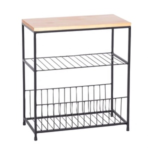 SWT venta al por mayor Multi-funcional de madera de Metal de mesa con estante de almacenamiento - Product Image 2