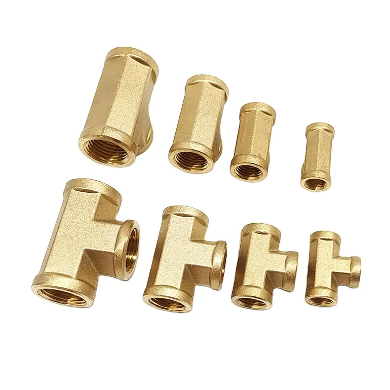 Forged Brass Female Tee 3/8 in NPT brass Pipe Fitting