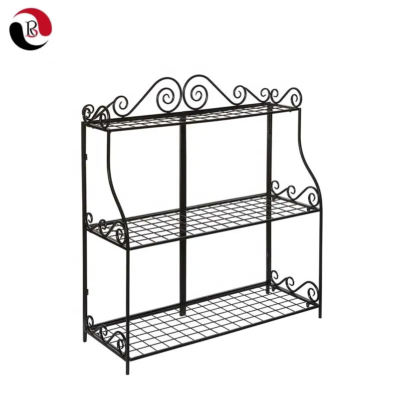 Outdoor Garden plant flower pot holder for indoor and outdoor Freestanding 3 Tier Metal Wire Plant Stand