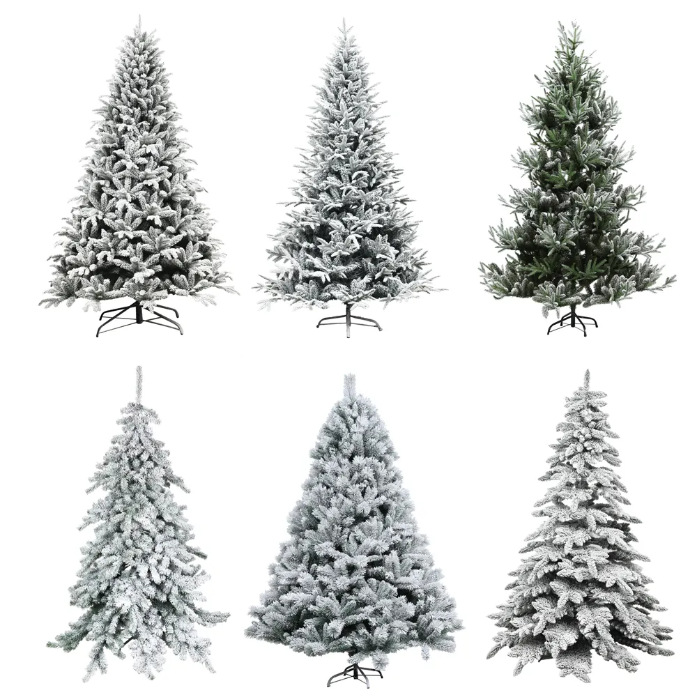 Duoyou decoración hecha a mano ornamento Regalo De vacaciones Navidad Artificial nevando flocado árbol de Navidad