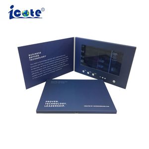Customized Video Card Black Digital LCD Display Business Card with Large Memory Hot Stamp Printed Greeting <strong>Booklets</strong> Paper <strong>Crafts</strong> - Product Image 4