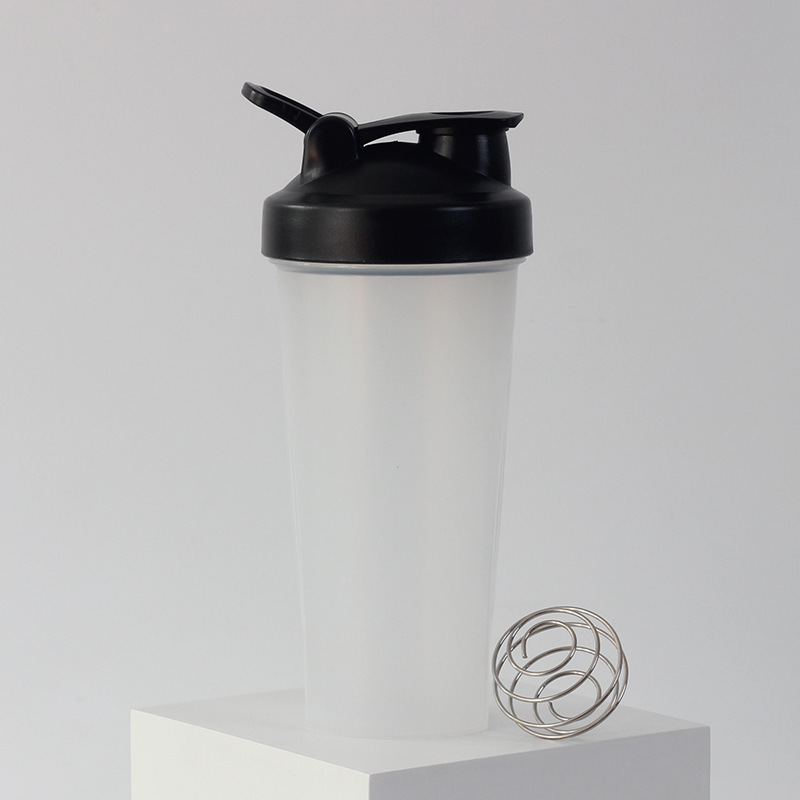 Corps de tasse transparent, couvercle noir