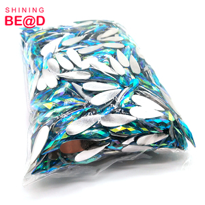 Toptan parlak toplu 10*30mm mavi AB gözyaşı düz geri tutkal olmayan sıcak düzeltme reçine Rhinestones DIY giysiler için ev dekorasyon - Product Image 3