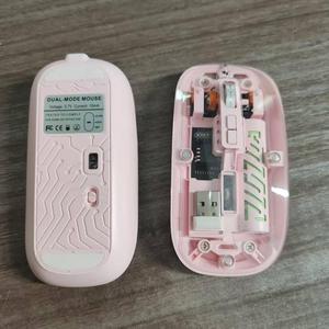 Xách Tay Màu Hồng Có Thể Sạc Lại RGB Quang 2.4G <span class=keywords><strong>Mini</strong></span> Ergonomic Backlit USB Im Lặng Thiết Kế Chuột Không Dây Bt5.2 Cho Nhà Văn Phòng Chơi Game - Product Image 3