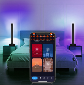 12ฉากเพลงโหมดแสงรอบเกมสมาร์ท Rgb Led Light Flow Light Bar พร้อมการควบคุมแอพ BT