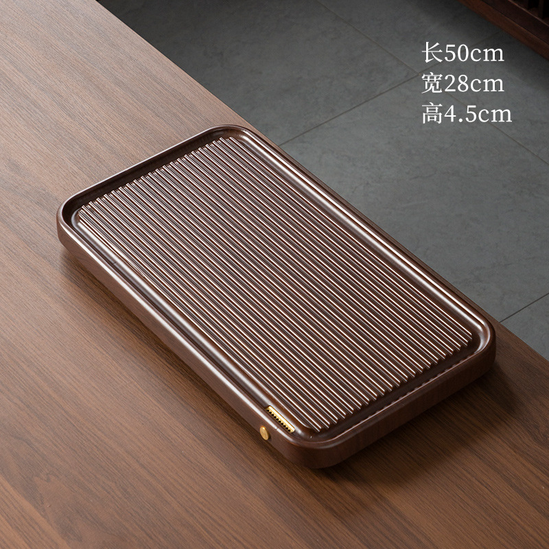 Straight tea tray, walnut color, 50x28cm, 125cm
