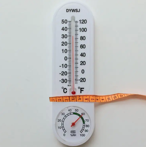 Hot bán pin-miễn phí rượu Màu Đỏ nhiệt kế trong nhà nhiệt độ độ ẩm Meter thủy tinh ẩm kế cho các trang trại có thể được treo - Product Image 6