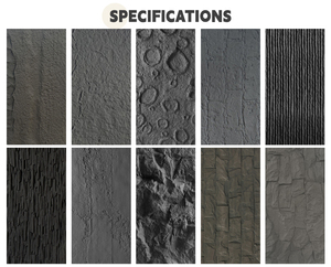 Novas tendências cultura pedra design moderno exterior e interior impermeável revestimento decorativo Material PU painel de parede