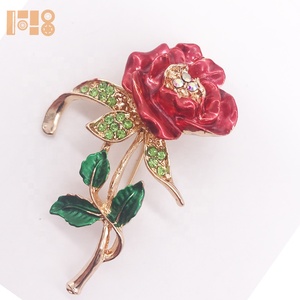 Wholesale Rose <strong>Brooch</strong> Cheap Rhinestone <strong>Brooches</strong> for Wedding Party &amp; Children's Engagement Gift - Product Image 3