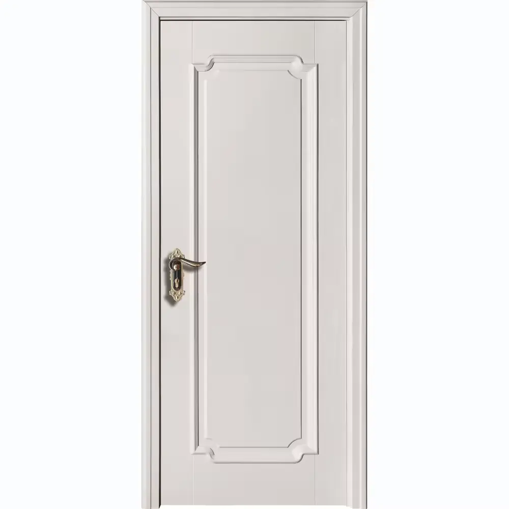 Venta al por mayor, hecho a medida, buen precio, puerta apartamento, acabado en laca blanca, puerta interior de madera maciza