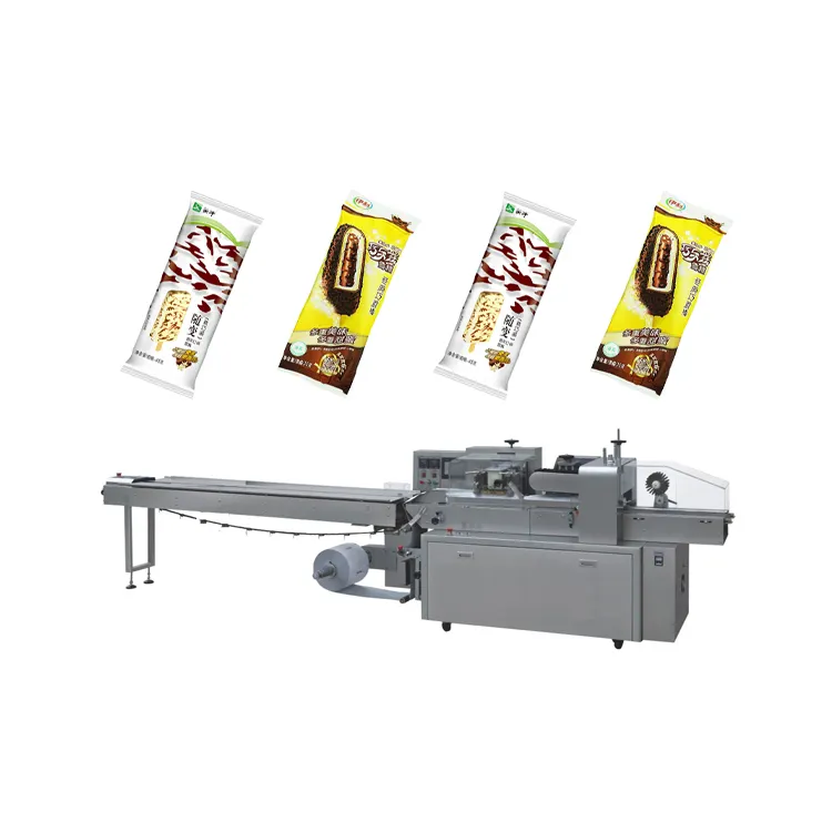 Kussentype Horizontale Koekjesverpakkingsmachine Koekjes Chocoladereep Kussenverpakkingsmachine