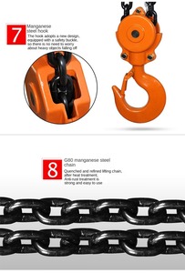 Sản lượng cao hiệu suất chuỗi ròng rọc khối 1 tấn đến 3 tấn tay hoist Palăng xích - Product Image 4