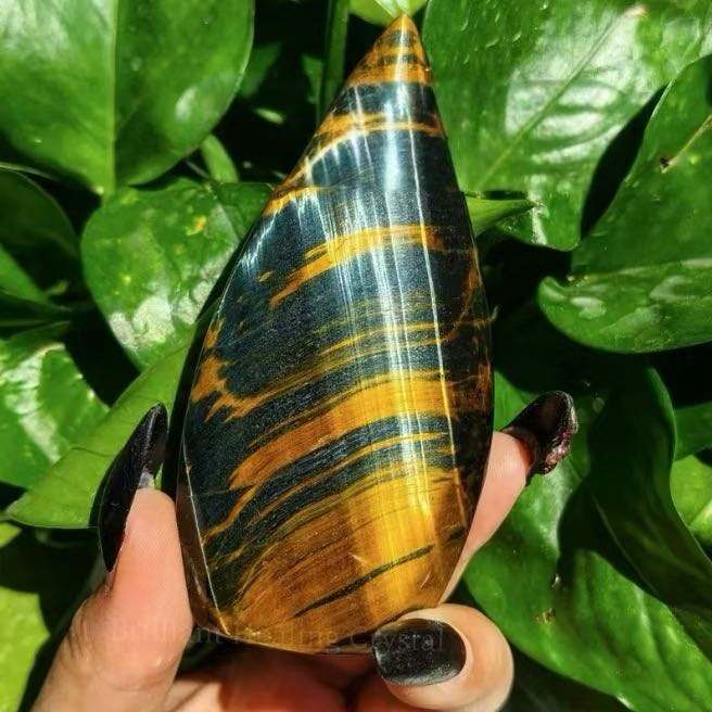 Yellow tiger eye teardrop