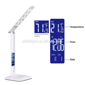โคมไฟตั้งโต๊ะที่ทันสมัยหรี่แสงได้อ่านแสงที่มีอุณหภูมิ3สีโหมด5ระดับหรี่ - Product Image 2
