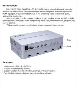 Großhandel 4K 2x2 1920x1080 Ausgang <span class=keywords><strong>USB</strong></span>-Player Smart Video Wall Controller