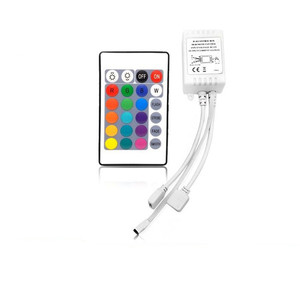 5-24V Mini RGB LED Controller mit 24-Tasten-IR-Funkfernbedienung für 5050 RGB LED Strip Lights