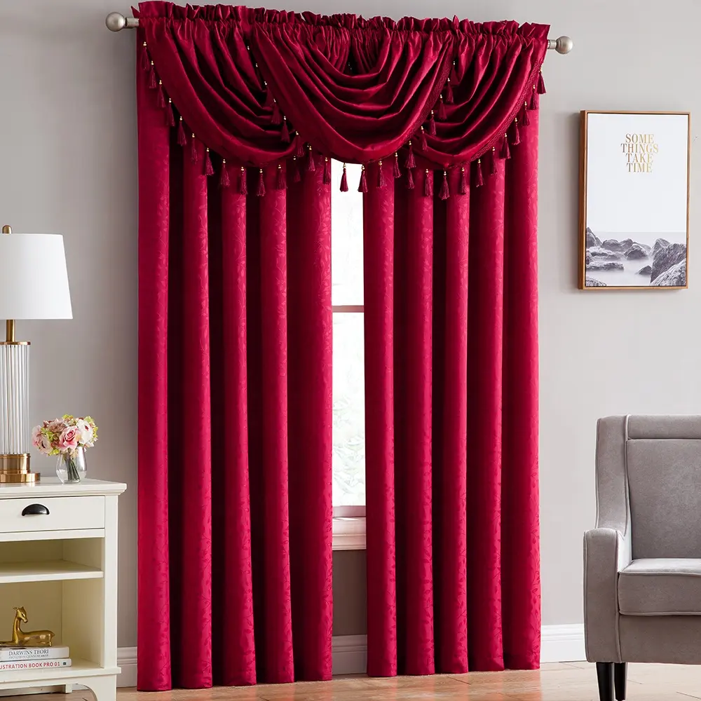 luxury christmas designs curtain new jacquard ready made curtain sets livingroom curtains