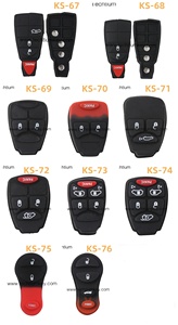 Chrysler Jeep Dodge araba anahtarı kabuk kauçuk düğme ped 4 düğme - Product Image 4