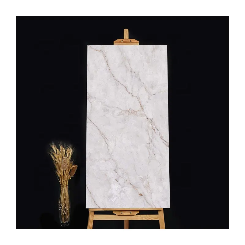 Lüks Carrara beyaz yapay mermer tam cilalı sırlı porselen yüksek parlak 1200X600 zemin ve DUVAR KAROLARI