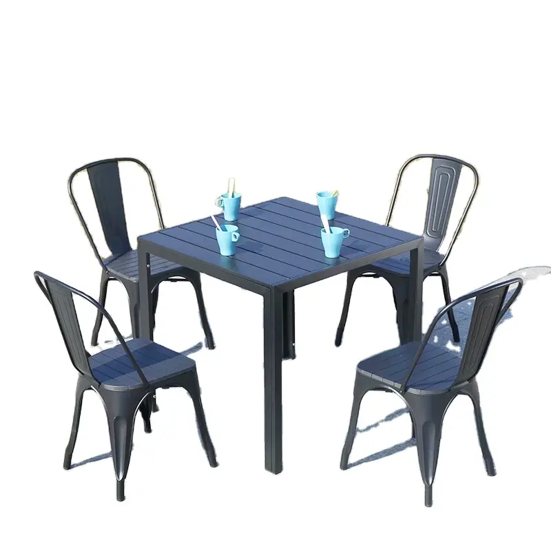 Supplier Customized Size Aluminum outdoor metal furniture table chair garden furniture patio garden furniture outdoor table