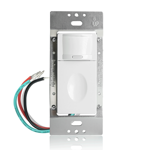 Interruptor de pared con sensor de ocupación con sensor de luz-Función 3 en 1, PC blanco con lista UL
