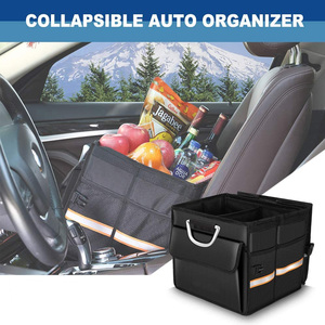 Ağır katlanabilir bagaj depolama organizatör araba bagaj organizatör katlanabilir kapak ile kaymaz alt gövde kargo organizatör - Product Image 5