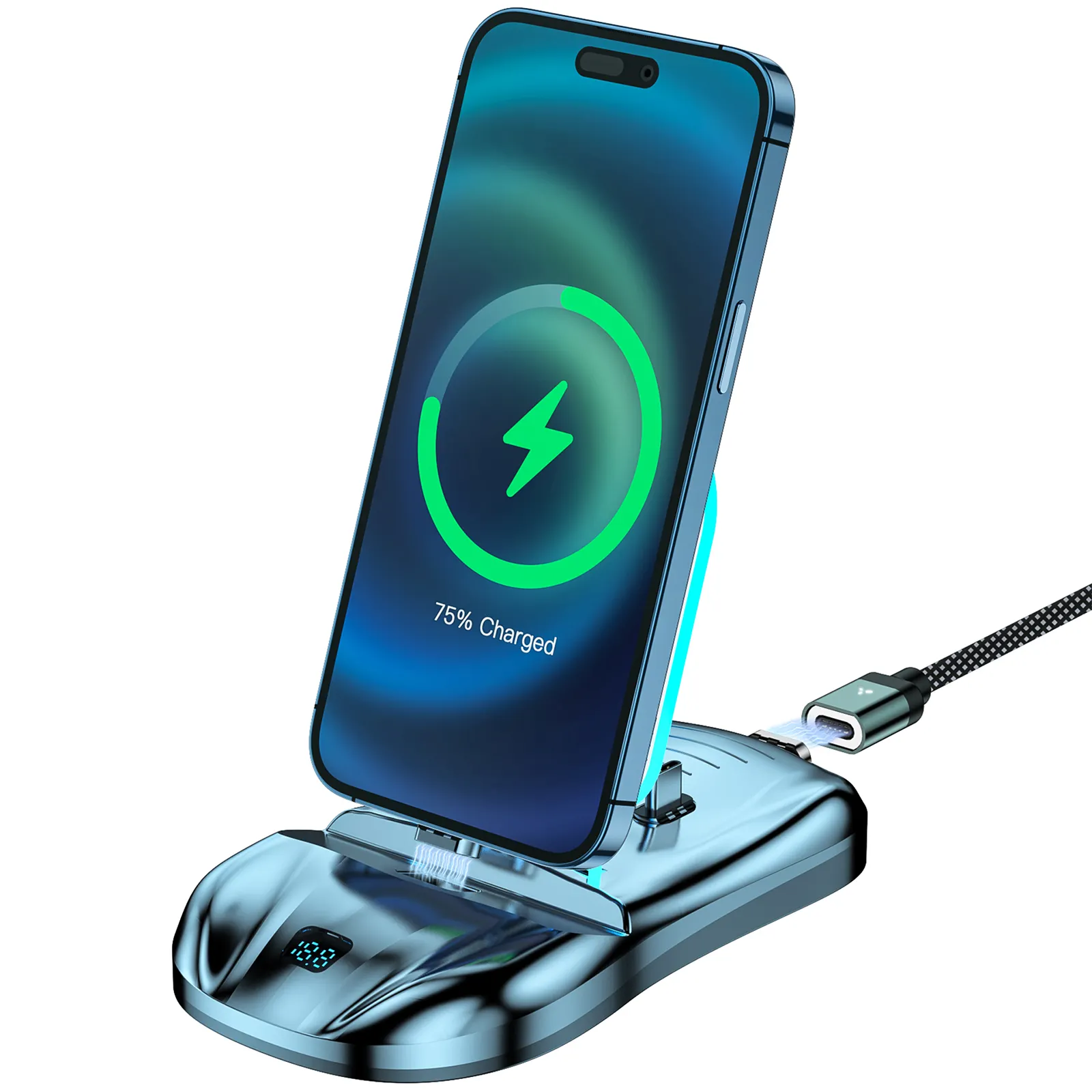 2023 новый сотовый телефон многофункциональное зарядное устройство магнитный держатель телефона светодиодное зарядное устройство для iphone аксессуары