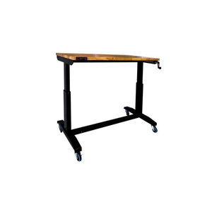 现代设计168厘米电动可调高度工作台仓库橡胶木坐立桌家用 - Product Image 1