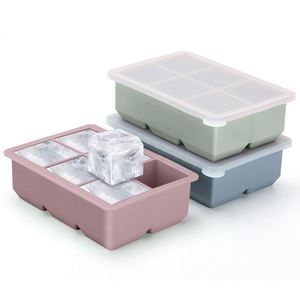 BPA FREE Silicone <span class=keywords><strong>Ice</strong></span> Cube Khay Kích Thước Lớn Stackable Linh Hoạt Silicone <span class=keywords><strong>Ice</strong></span> Cube Khuôn Mẫu Với Rò Rỉ Bằng Chứng Có Thể Tháo Rời Nắp - Product Image 1