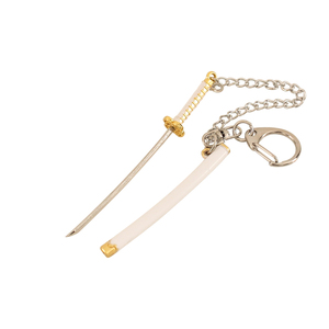 Quỷ Slayer kích thước nhỏ 9cm dao Keychain zenitsu agatsuma Mặt dây chuyền kim loại thanh kiếm Keychain với vỏ bọc - Product Image 1