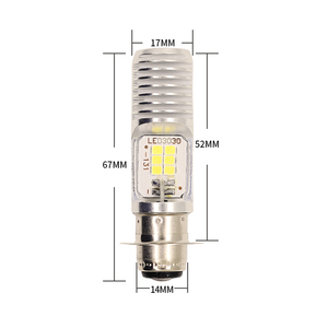 HearxinLED motosiklet H4 HS1 BA20D P15D far 3030 24MSD LED ışık ampuller çift renkli beyaz sarı için tak ve çalıştır ATV bisiklet - Product Image 5