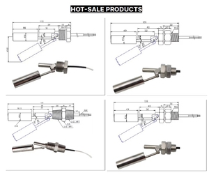 Interruttore verticale di livello in acciaio inossidabile con controllo del livello del liquido SUS304 G1/2 interruttore a galleggiante magnetico montato lateralmente - Product Image 5