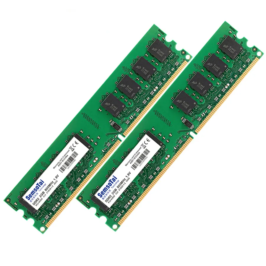 หน่วยความจำคอมพิวเตอร์มือสองราคาต่ำ DDR2 2Gb 667/800Mhz เดสก์ท็อปหน่วยความจำ Ram 100% ทดสอบ