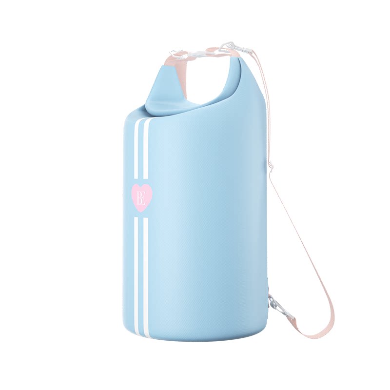 Pink blue island white