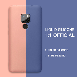 Telefon kılıfı için Huawei Mate 30 pro 20 P20 P30 Pro Lite sıvı silikon orijinal lüks kapak onur Nova 3i 5 <span class=keywords><strong>4</strong></span> E 2S kabuk