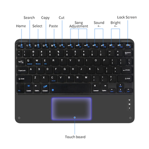 Barato 78 teclas Mini teclado Touchpad portátil USB3.0 inalámbrico BT Split Gaming teclado instrumentos para tableta computadora ROHS - Product Image 3