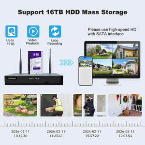 Комплект системы видеонаблюдения с 5-кратным оптическим зумом, 4-мегапиксельной камерой, Wi-Fi и NVR, хит продаж, умная камера видеонаблюдения с полноцветным ночным видением - Product Image 6