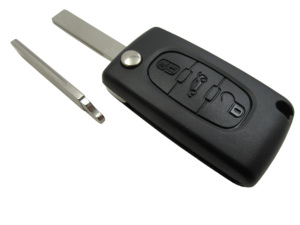 Yüksek kalite iyi fiyat c-itroen 3 düğmeler (gövde) 407 Flip anahtar kılıfı Fob durumda hiçbir pil yeri (CE0523) HU83 bıçak ile - Product Image 2