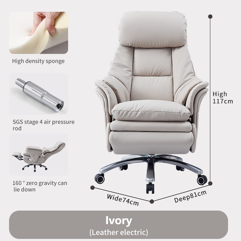 Ivory+Genuine Leather+Electric
