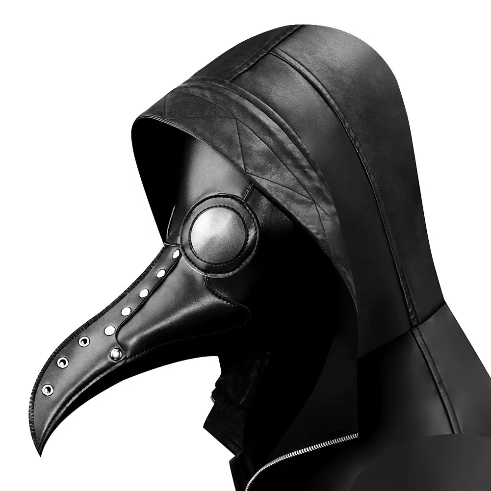 Maschera da dottore per uccelli della peste naso lungo becco Cosplay Steampunk Costume di Halloween puntelli maschere per feste in materiale PU in lattice