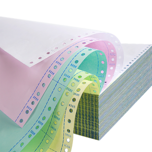 Papel de ordenador continuo sin carbón, hojas de papel de impresión NCR, 3 unidades, para facturas