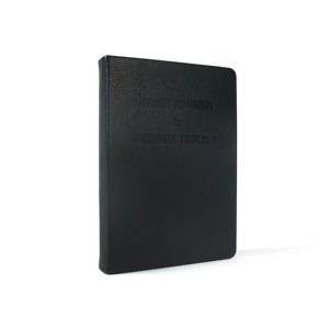 Diario di Fitness con stampa personalizzata, diario settimanale in pelle nera, diario di allenamento dietetico, quaderni di esercizi per palestra - Product Image 1