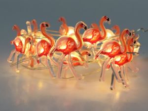 2020 yaz tropikal tema parti 6.9FT Flamingo bakır tel dize ışık pil LED pembe Flamingo şekilli Microdot gece ışıkları - Product Image 3