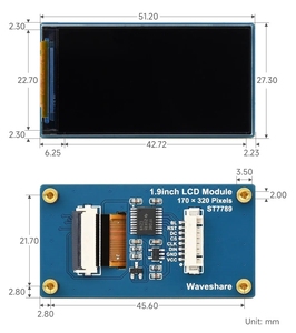 Roarkit 1.9 pollici IPS modulo Display LCD 170x320 pixel interfaccia SPI schermo a colori 262K per Raspberry Pi/Arduino/STM32
