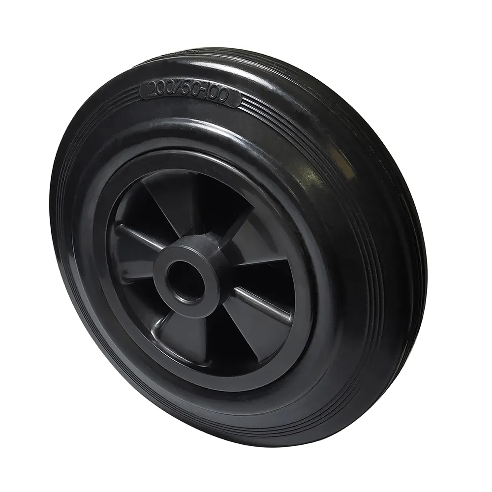 Rolamento de rodas das rodas das do rolo, borracha sólida preta roda de carrinho roda rodas 3 em 4 em 5 em 6 em 8 na roda para lixeira