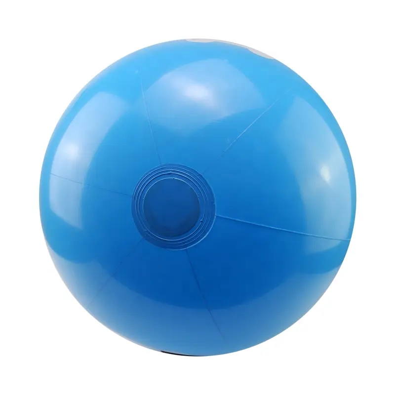 Индивидуальный логотип 40 см диаметр синий надувной большой пляжный мяч