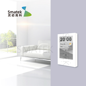 4 Zoll Retro Style Weiß Rechteckiges drahtloses Smart Home-Sicherheits system Tuya App-kompatibles ZigBee-Netzwerk PC-Material 10A max - Product Image 2
