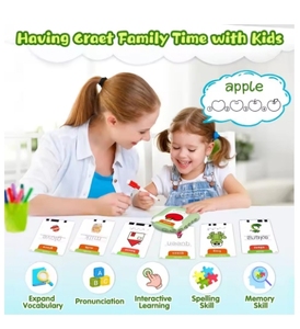 2-in-1 wieder verwendbare sprechende Handschrift Karteikarten Lernspiel zeug mit Sicht wörtern für Kleinkinder Vorschul kinder Geschenk - Product Image 3
