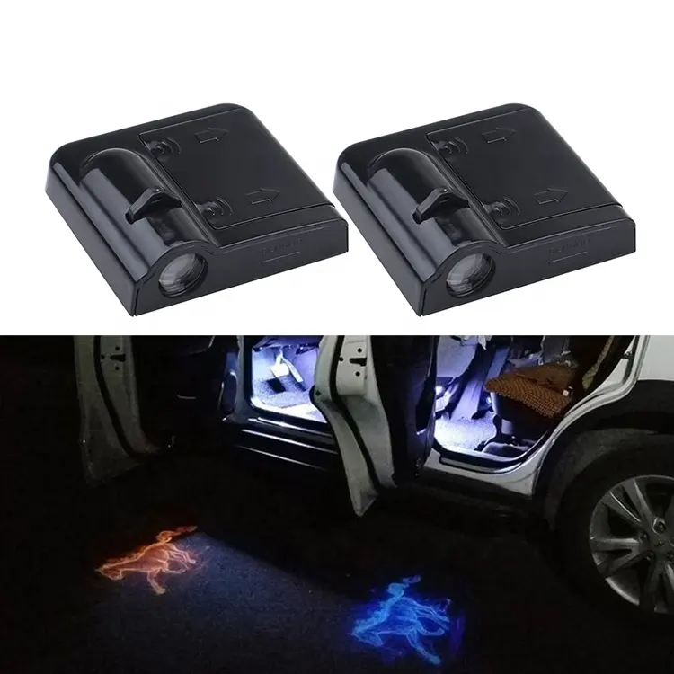 Sans fil 3D Voiture de Courtoisie Porte LED Fantôme Ombre Projecteur Laser Lumières Logo Personnalisé Bienvenue A Conduit La Lumière de Logo De Porte De Voiture pour les Voitures